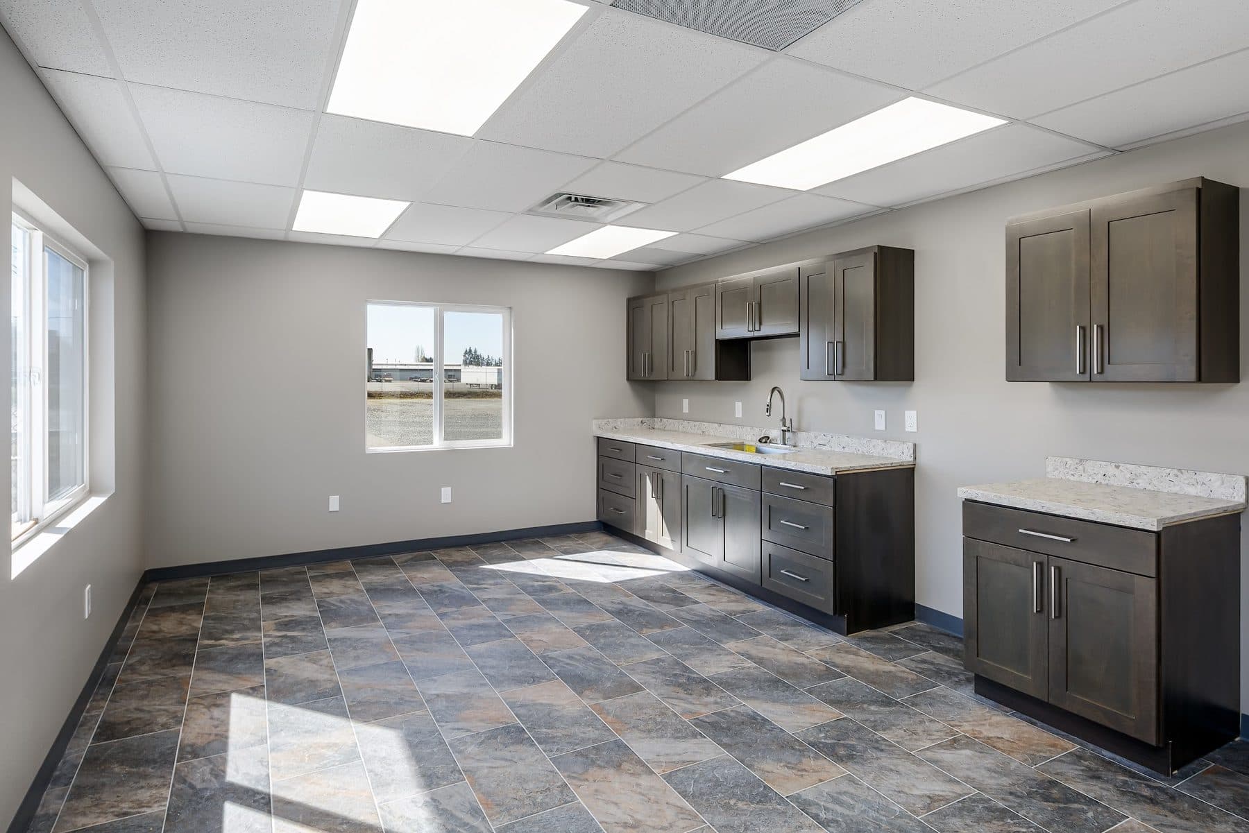 Kitchen in the Arlington tenant improvement.